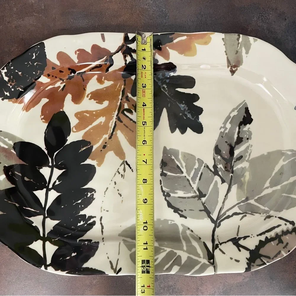 Crate & Barrel Autumn Leaf Platter – Large 19